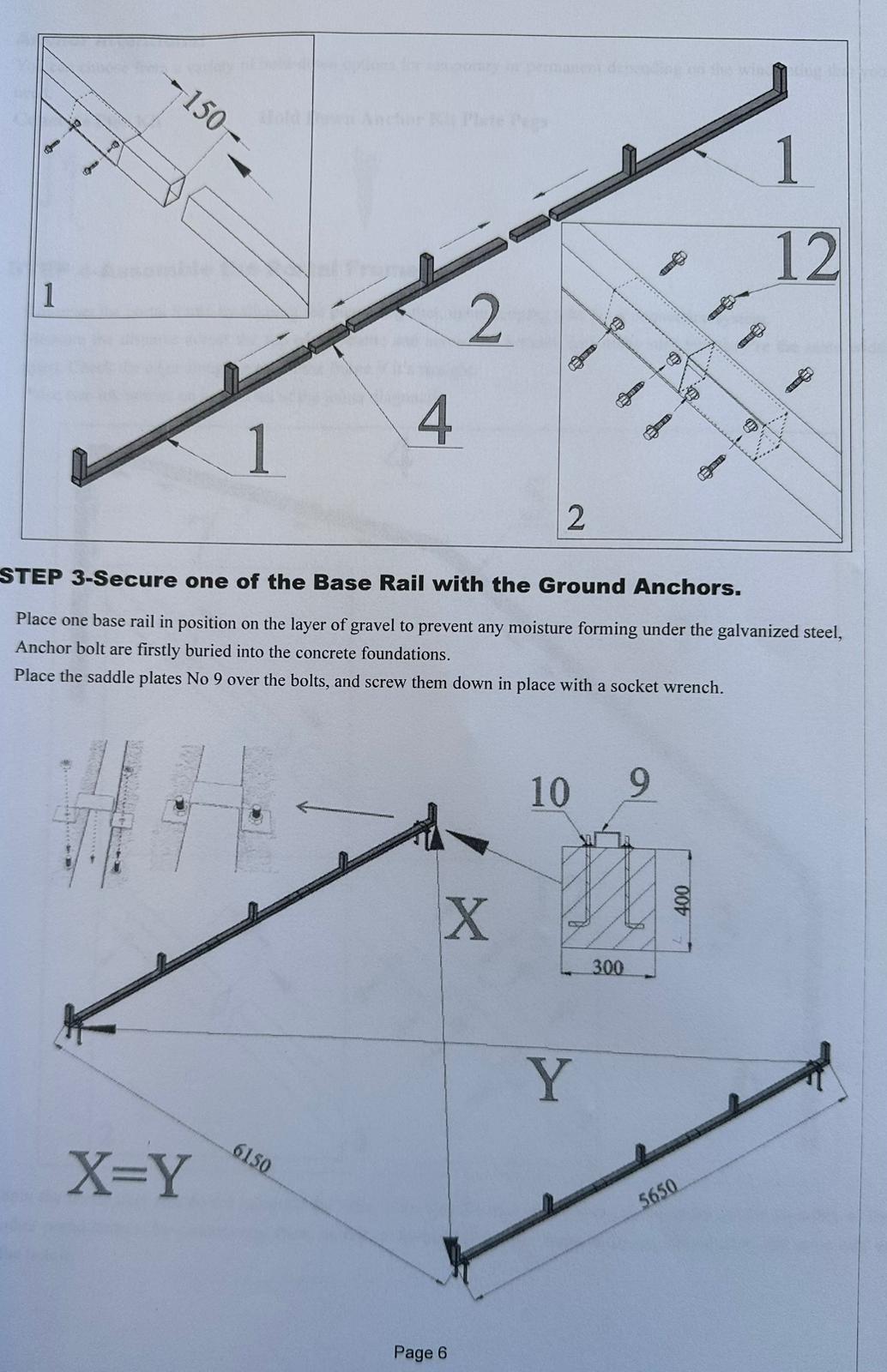 Set the base rails instruction