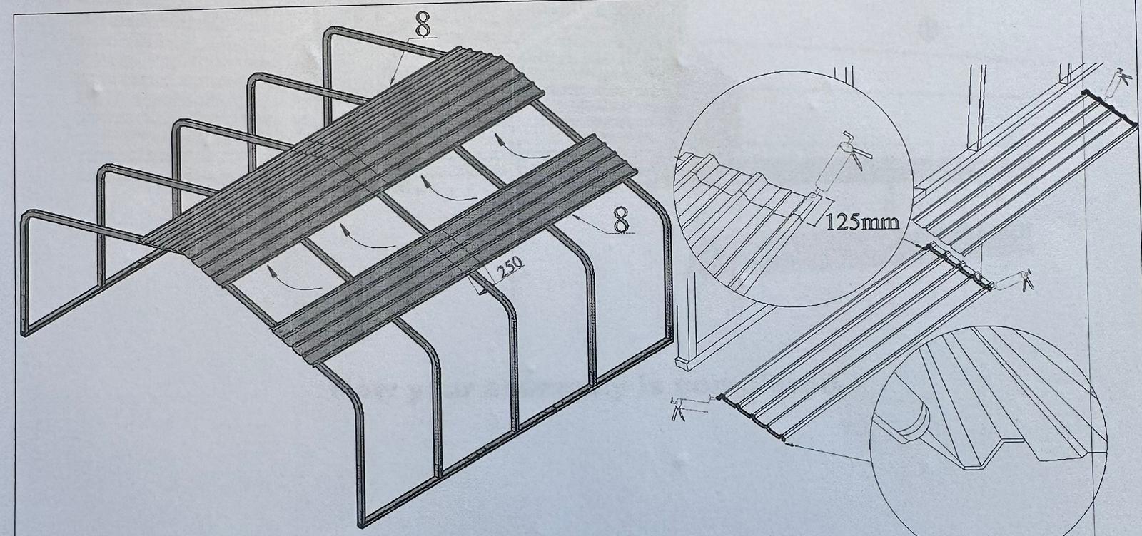 Secure the roof sheets instruction